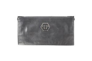 PHILIPP PLEIN BLACK LEATHER CLUTCH