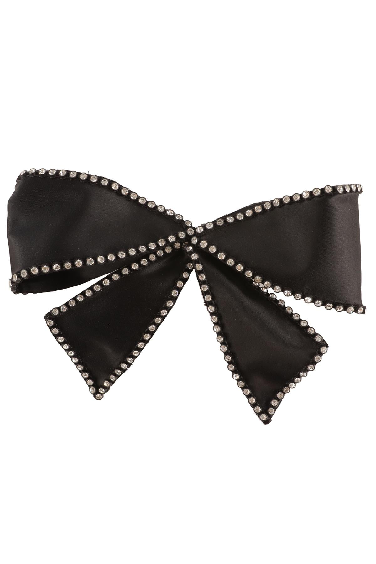 CHANEL BLACK BOW HAIR CLIPS
