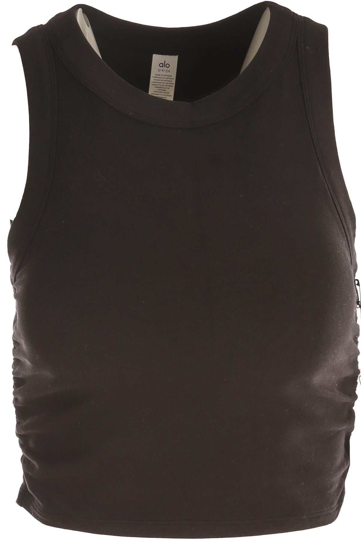 ALO YOGA JERSEY BLACK TOP SMALL