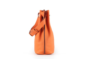 HERMÈS ORANGE 2011 SO KELLY 22 CM CLEMENCE LEATHER SHOULDER BAG