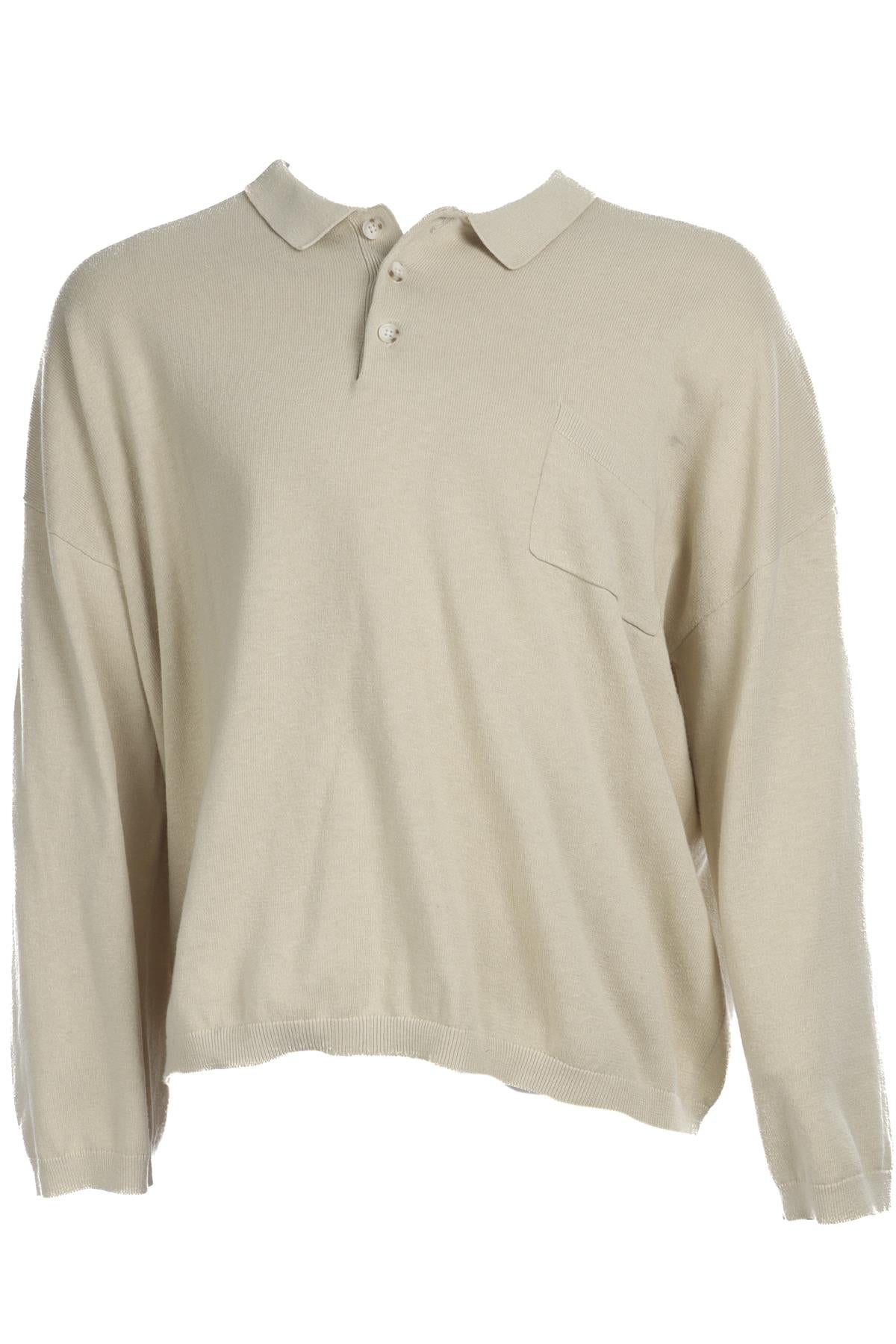 COMMAS CREAM MENS COTTON JUMPER SMALL