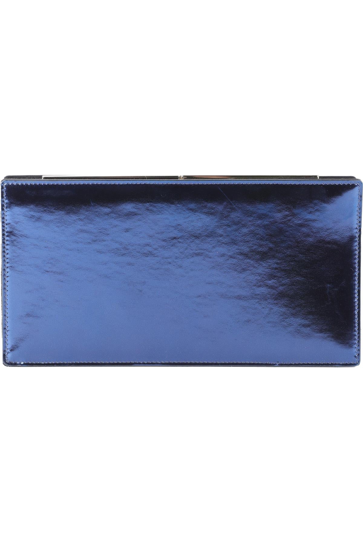 JIMMY CHOO NAVY LEATHER CLUTCH