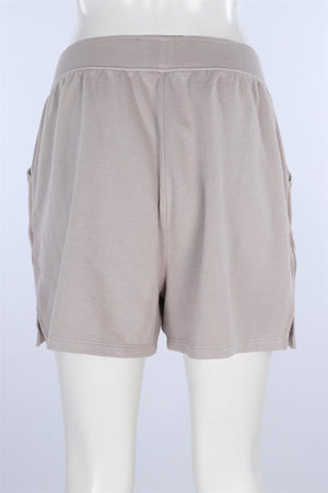 ALO YOGA BEIGE COTTON SHORTS LARGE