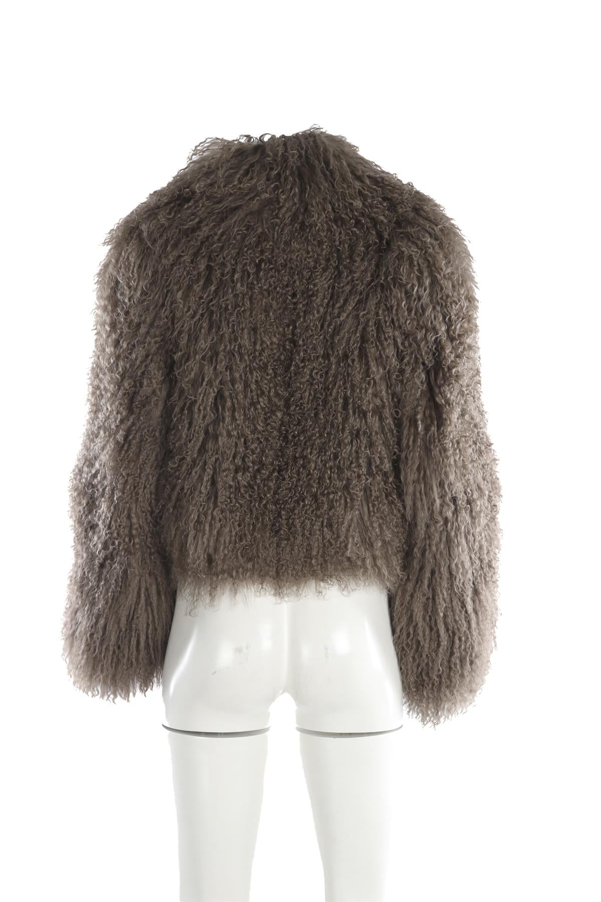 SUSANNA CHOW GREY SHEARLING JACKET SMALL