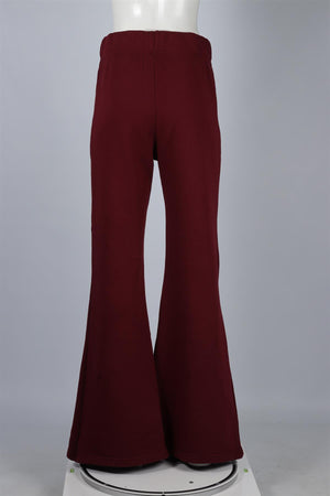 LES TIENS BURGUNDY COTTON TRACK PANTS MEDIUM