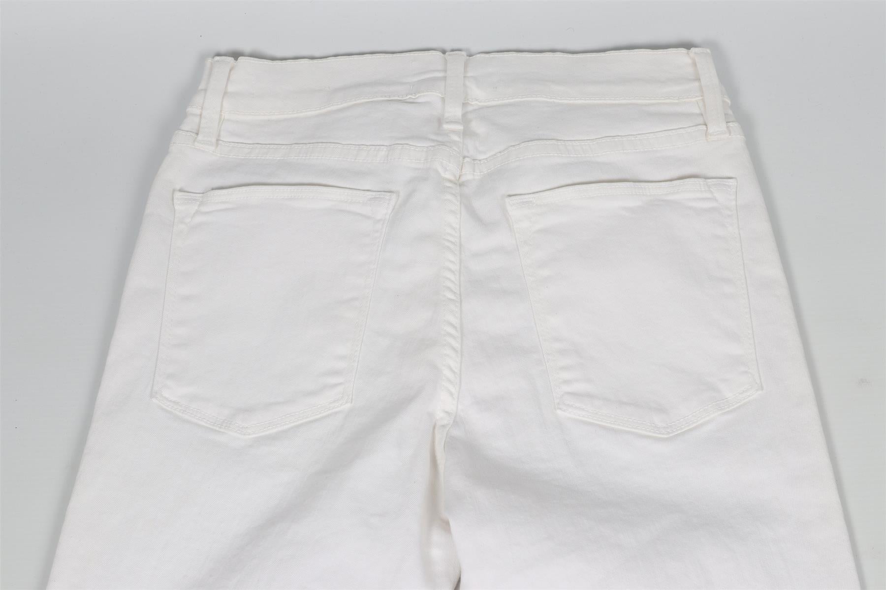 FRAME WHITE HIGH RISE SKINNY JEANS W27 UK 8-10