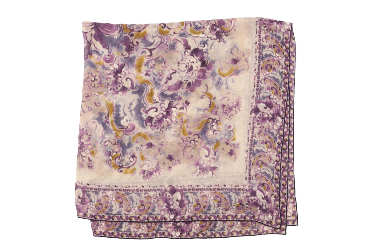 LORO PIANA PURPLE CASHMERE SCARF
