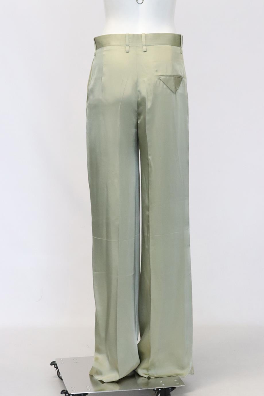 BOTTEGA VENETTA SATIN WIDE LEG PANTS IT 38 UK 8