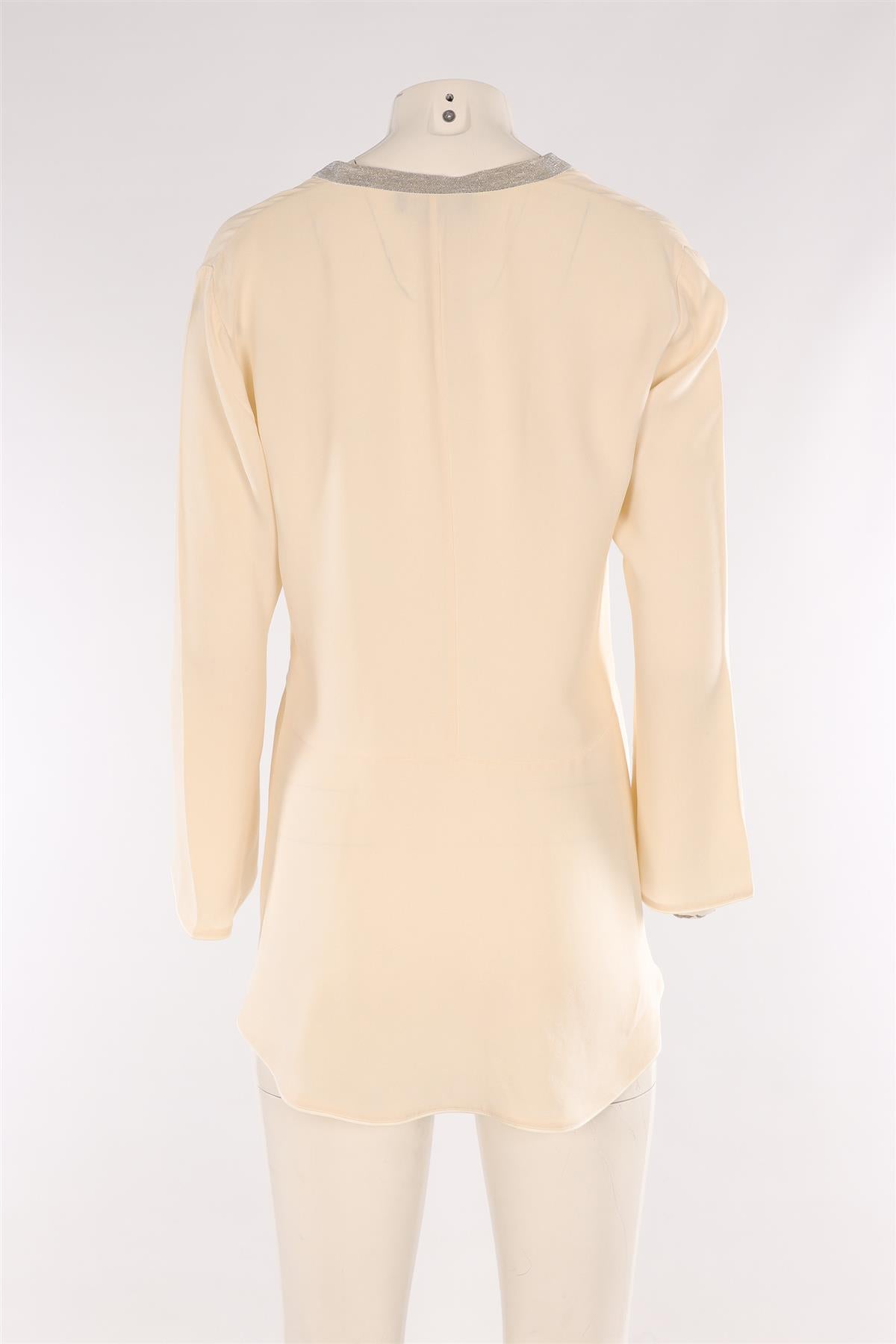 LAFAYETTE 148 IVORY SILK TOP SMALL