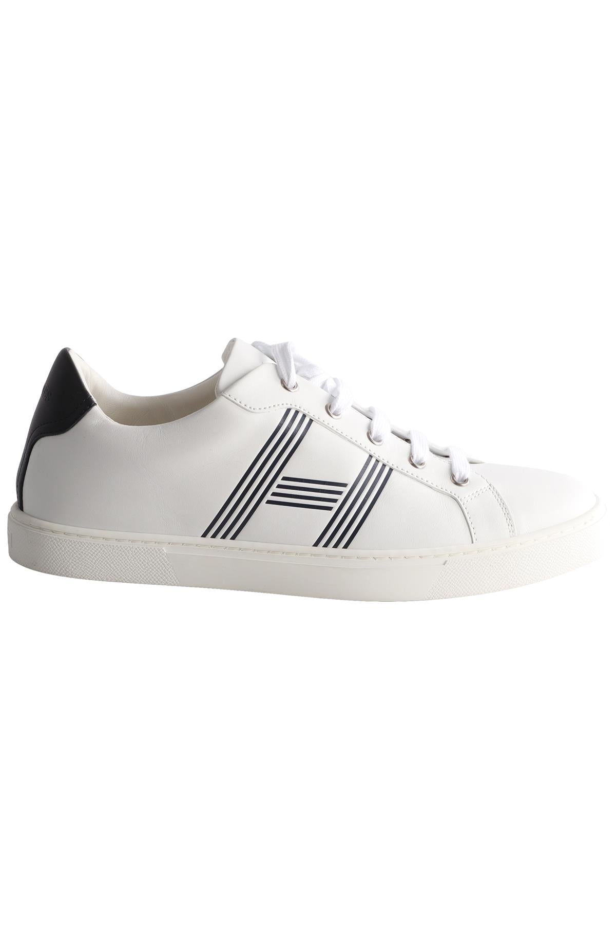 HERMÈS WHITE MEN'S AVANTAGE LEATHER SNEAKERS EU 42 UK 8 US 9