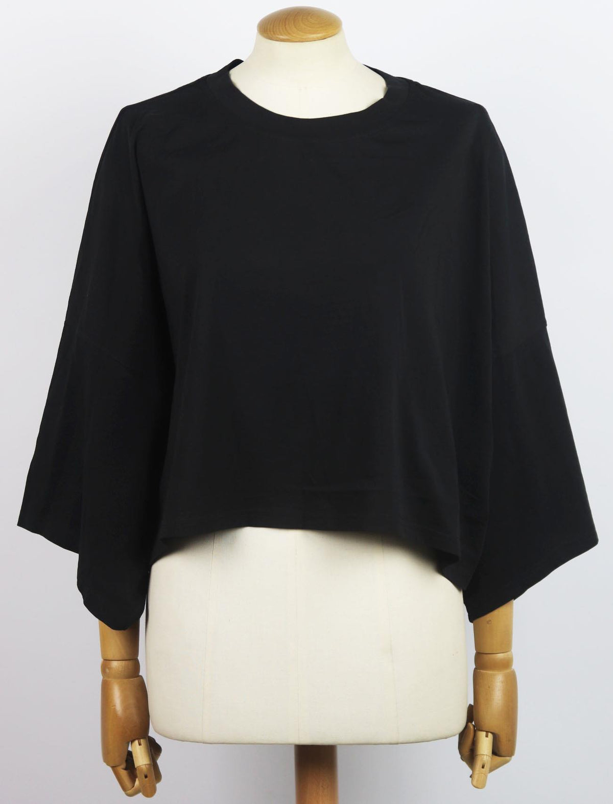 ALEXANDRE VAUTHIER CROPPED COTTON JERSEY T-SHIRT SMALL