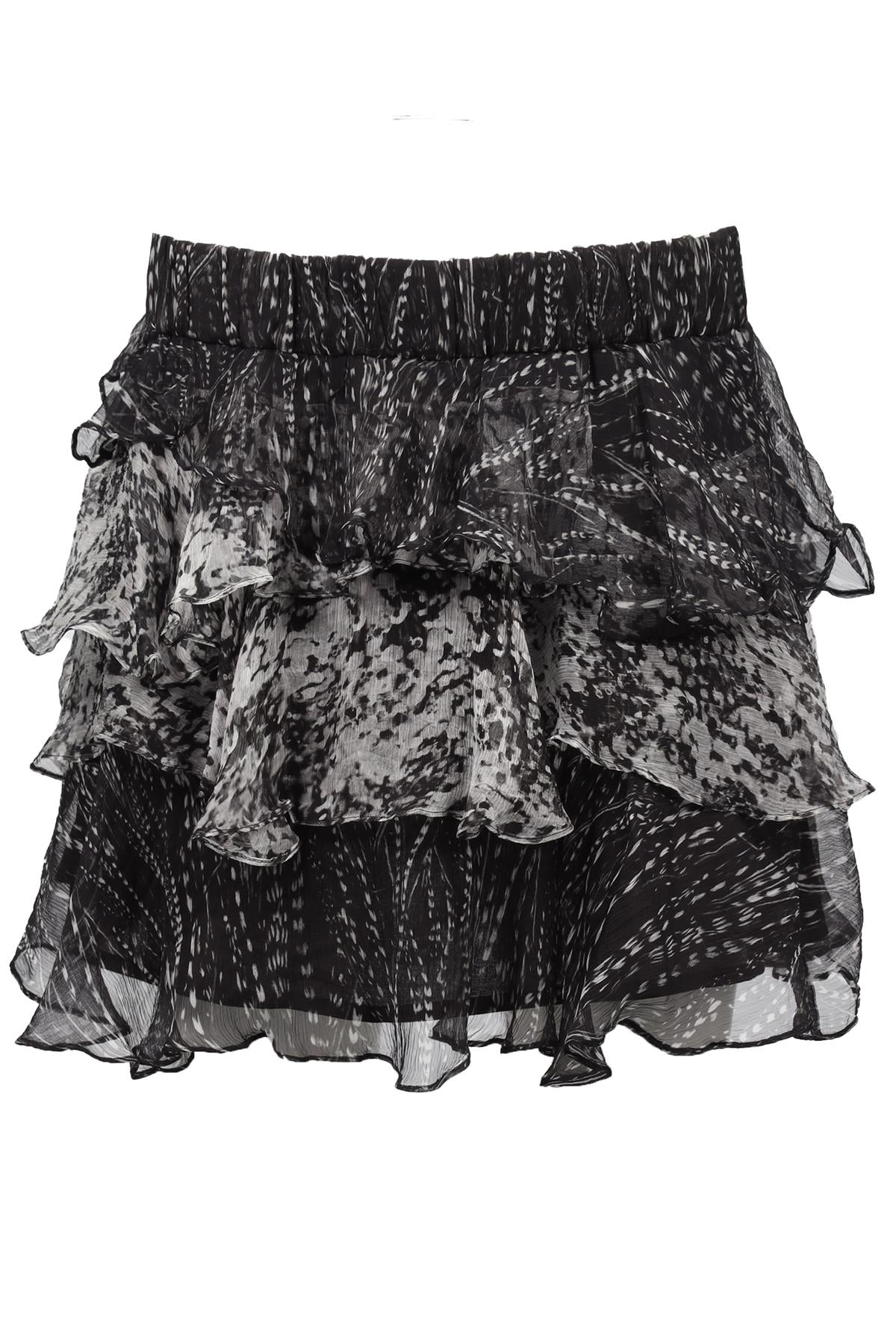 IRO BLACK CHIFFON MINI SKIRT FR 38 UK 10