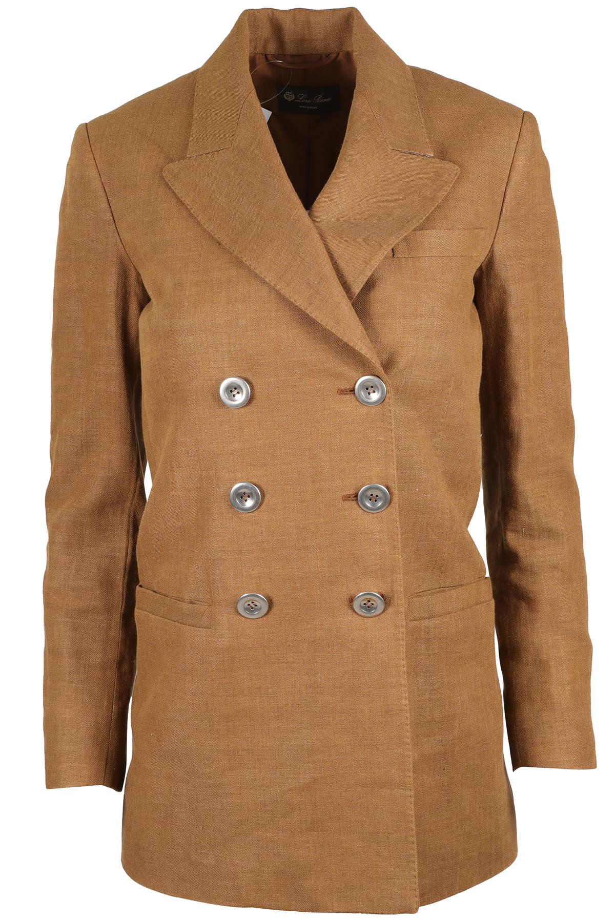 LORO PIANA BROWN LINEN BLAZER IT 36 UK 4
