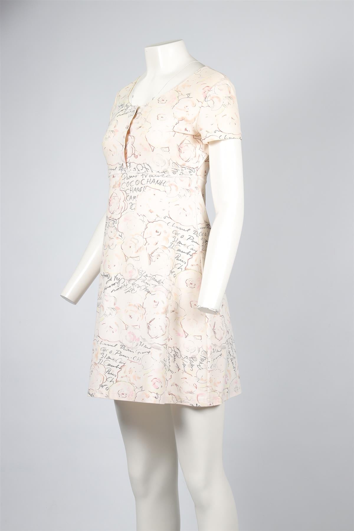 CHANEL MULTI 1998 JERSEY MINI DRESS FR 42 UK 14