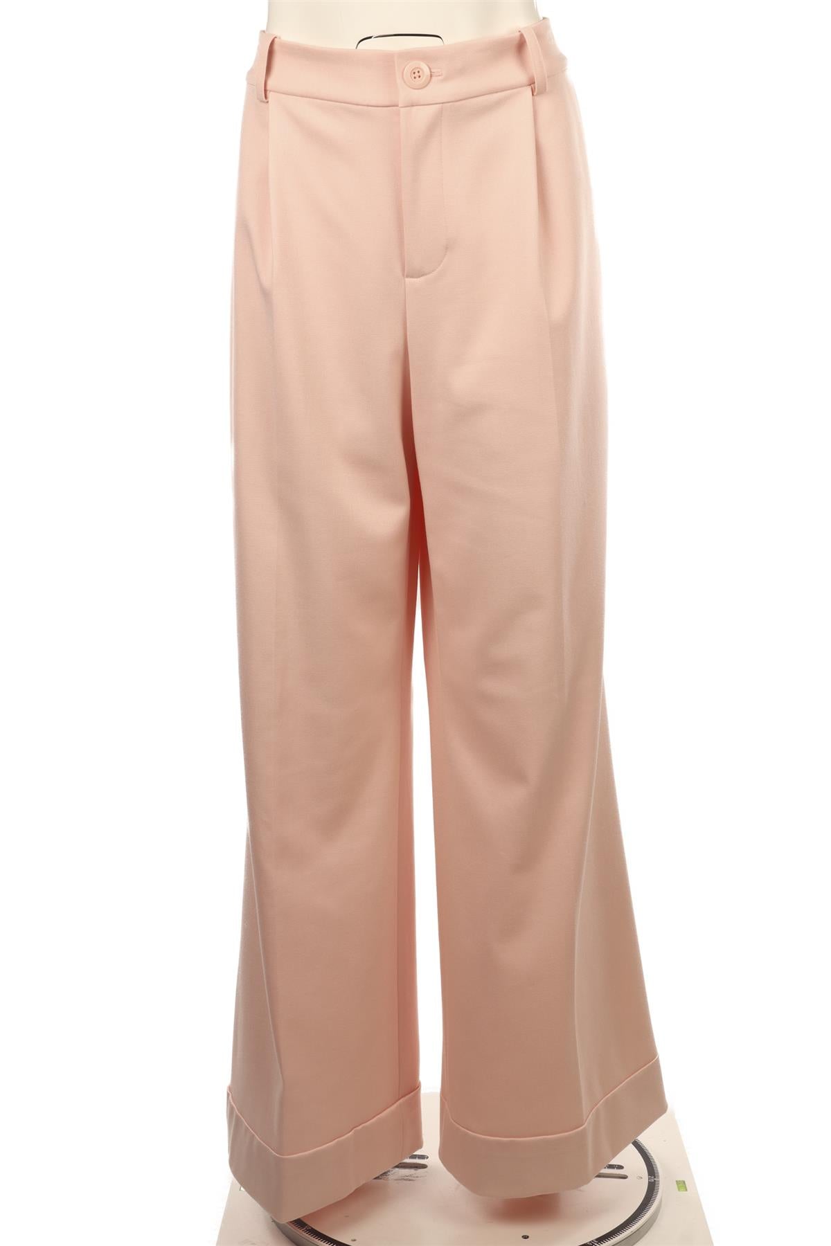 ALICE + OLIVIA PINK WOVEN WIDE LEG PANTS UK 14
