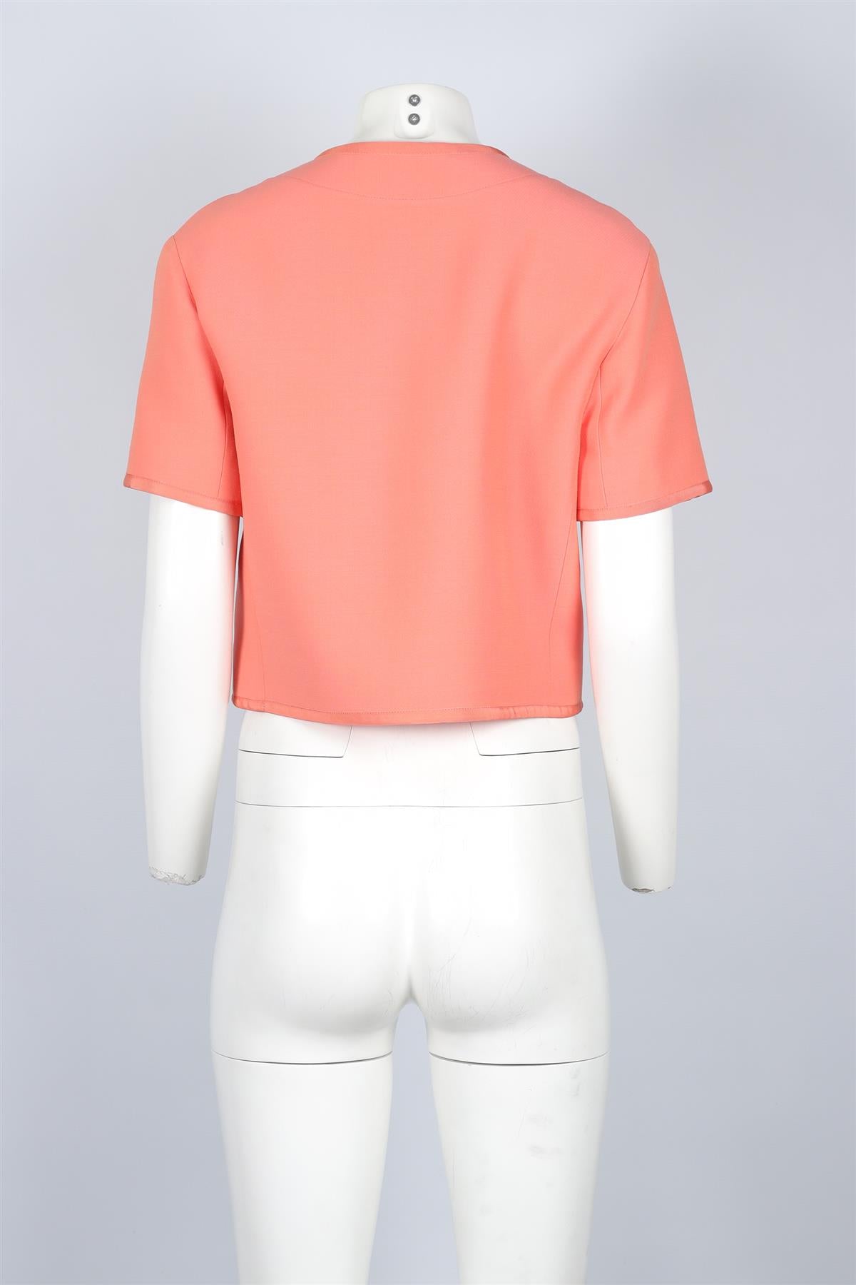 CHRISTIAN DIOR PINK WOOL JACKET FR 38 UK 10