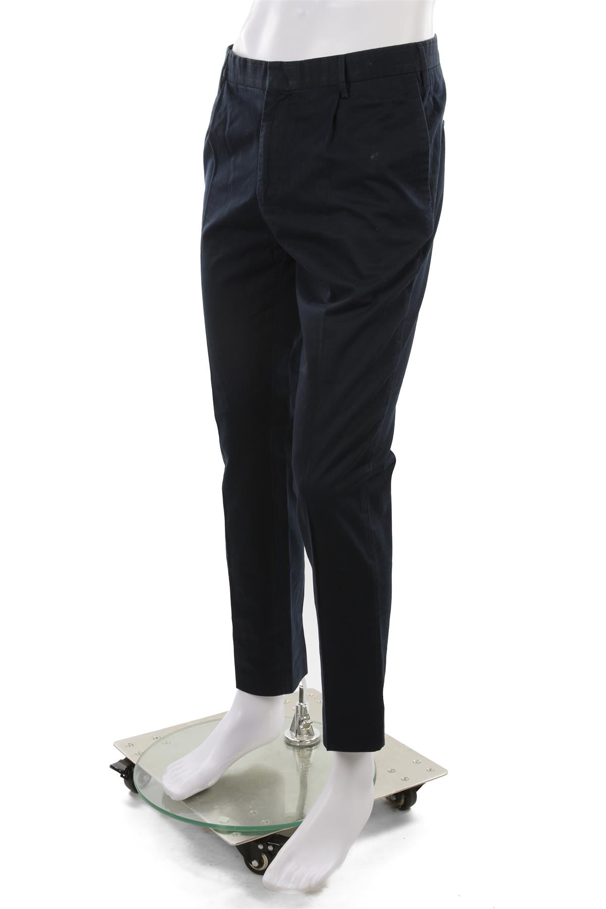 INCOTEX NAVY MEN'S COTTON STRAIGHT LEG PANTS UK/US W34 FR 42 IT 50