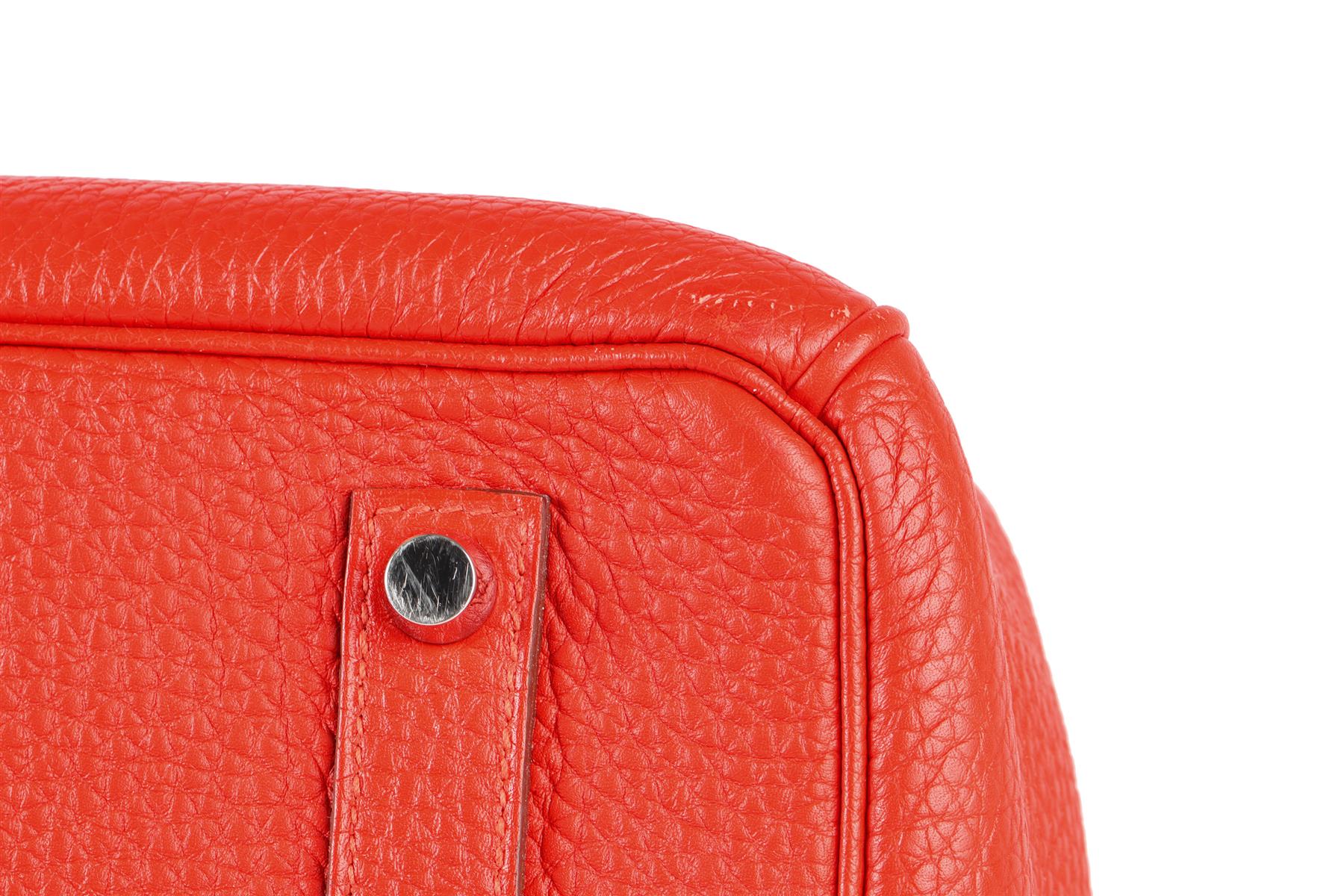 HERMÈS RED 2013 BIRKIN 35 CM TOGO LEATHER BAG IN CAPUCINE
