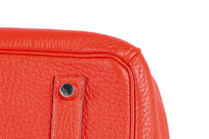 HERMÈS RED 2013 BIRKIN 35 CM TOGO LEATHER BAG IN CAPUCINE