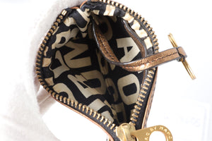 MARC BY MARC JACOBS BRONZE LEATHER COIN PURSE