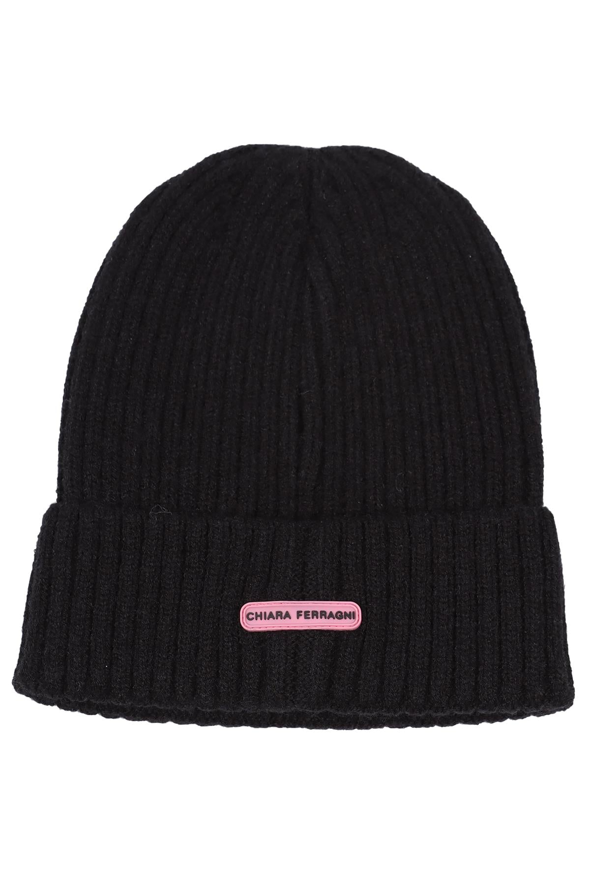 CHIARA FERRAGNI RIBBED KNIT BEANIE