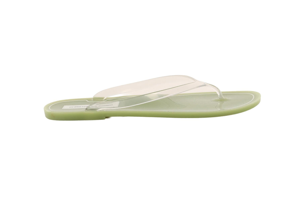 CHRISTOPHER ESBER GREEN RUBBER FLIP FLOPS EU 40 UK 7 US 10