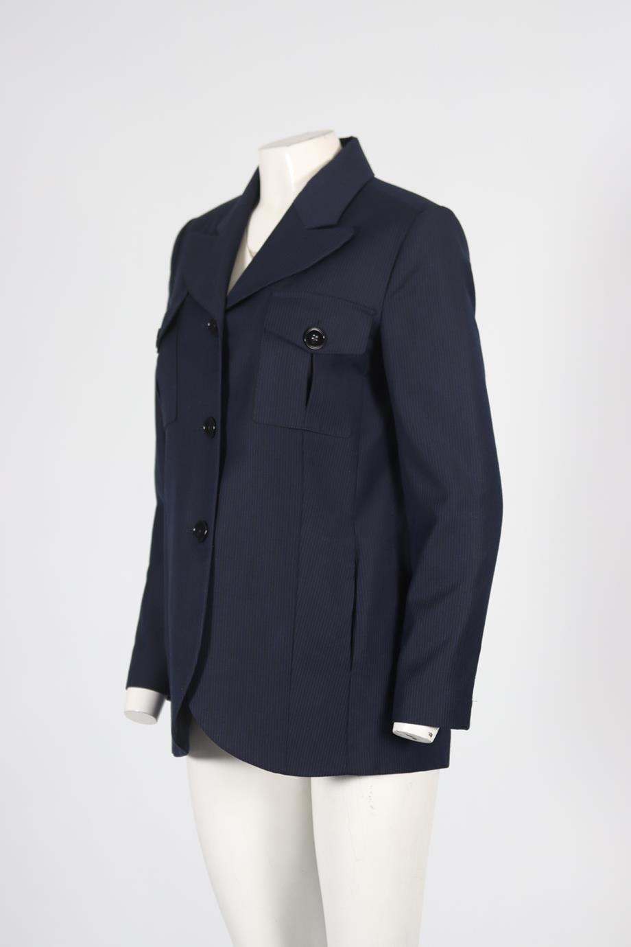 ALEXA CHUNG STRIPED WOOL BAZER UK 10