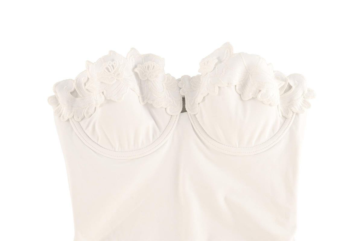 ZIMMERMANN WHITE SWIMSUIT UK 8
