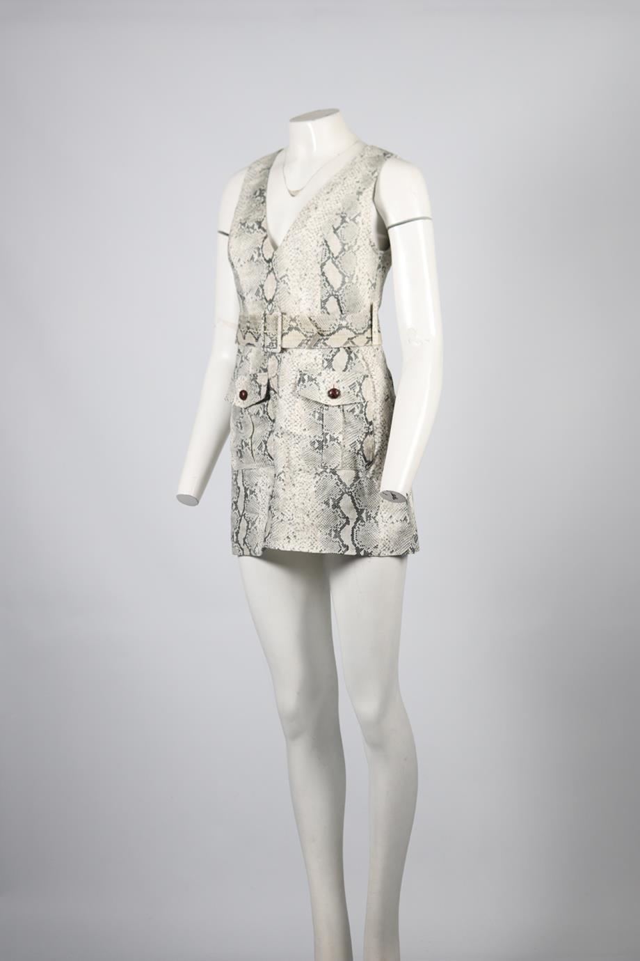 ZIMMERMANN BELTED LINEN MINI DRESS UK 8