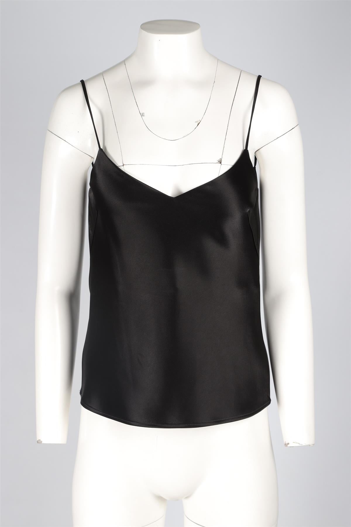 GALVAN LONDON BLACK SATIN TOP UK 8