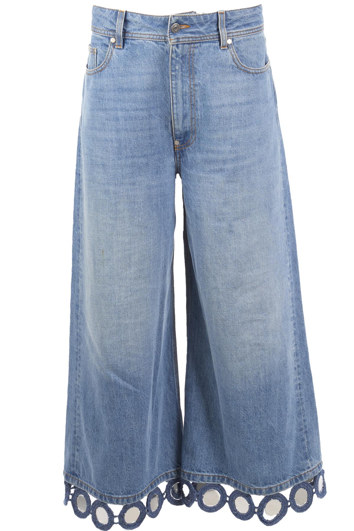 STELLA MCCARTNEY BLUE HIGH RISE WIDE LEG JEANS W29