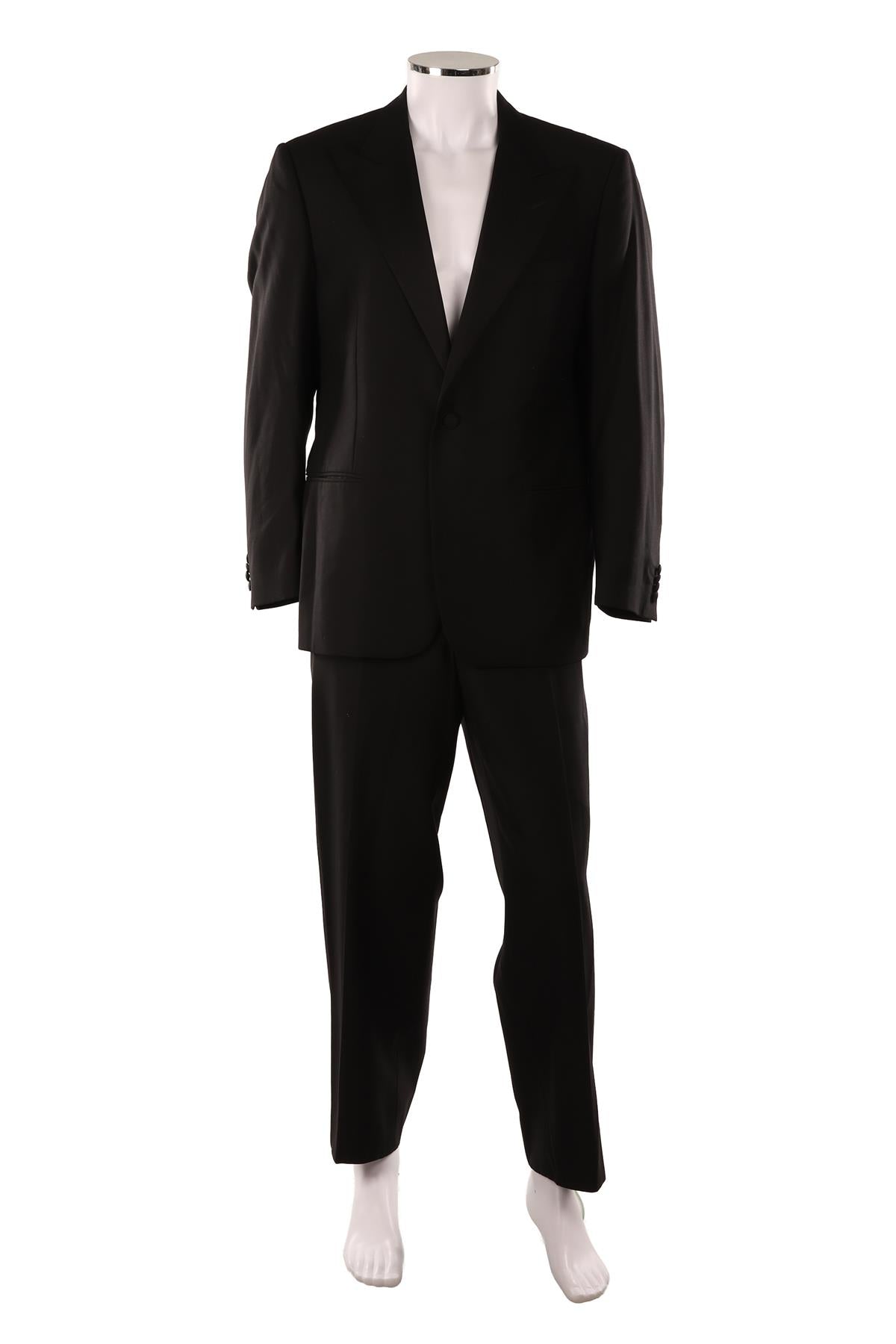 CORNELIANI BLACK MEN'S WOOL TWO PIECE SUIT IT 52 UK/US 42