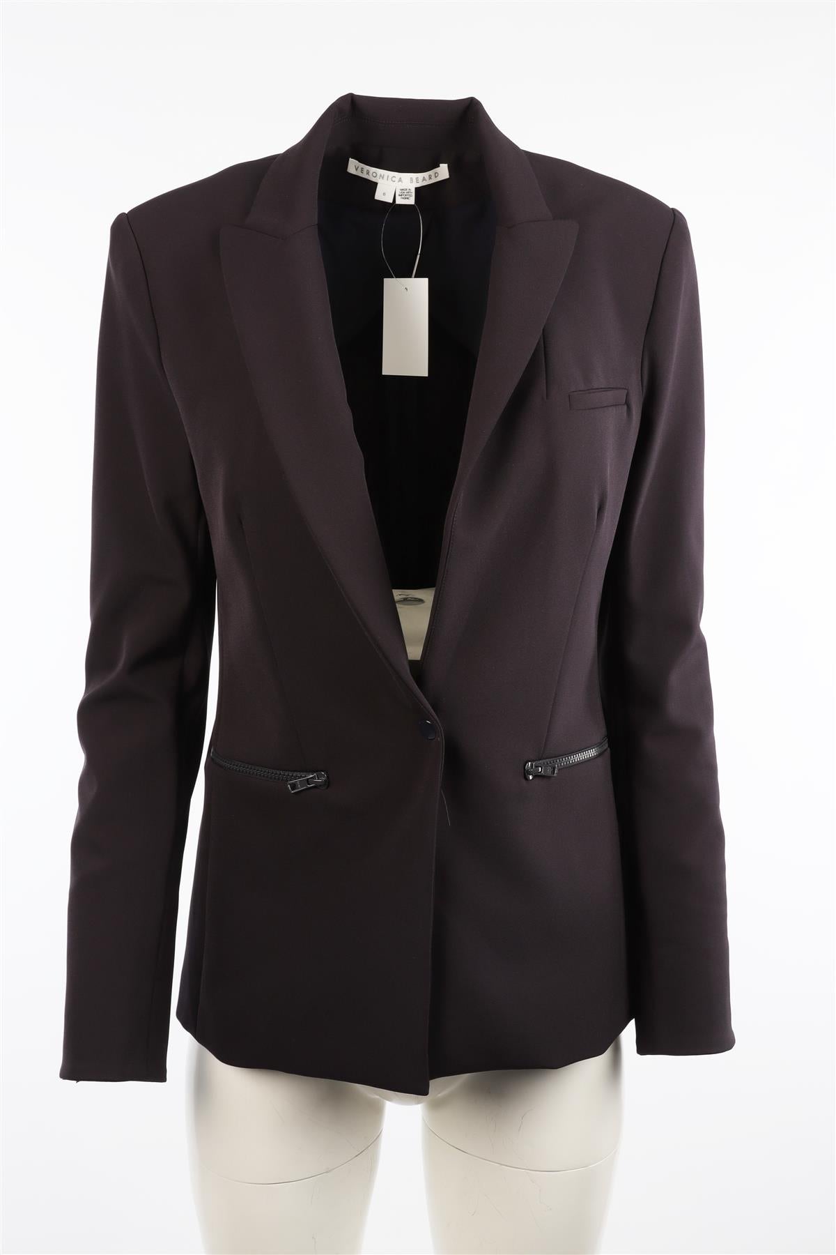 VERONICA BEARD NAVY JERSEY BLAZER US 6 UK 10