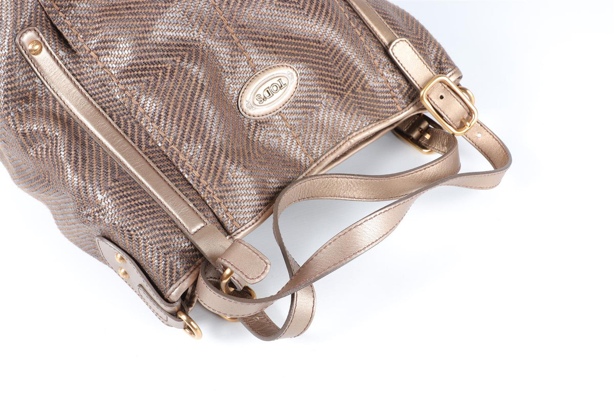 TOD'S BROWN LEATHER SHOULDER BAG