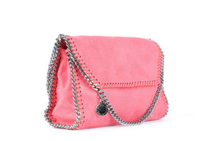 STELLA MCCARTNEY PINK FALABELLA MINI FAUX LEATHER SHOULDER BAG