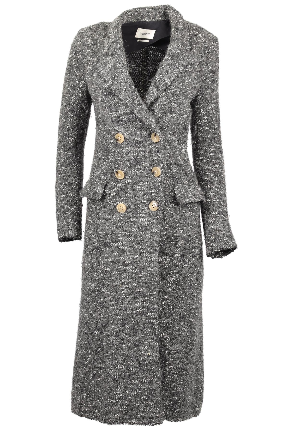 ISABEL MARANT ÉTOILE GREY COTTON COAT FR 38 UK 10