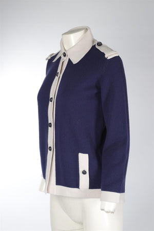 CHANEL BLUE 2016 CASHMERE CARDIGAN FR 38 UK 10
