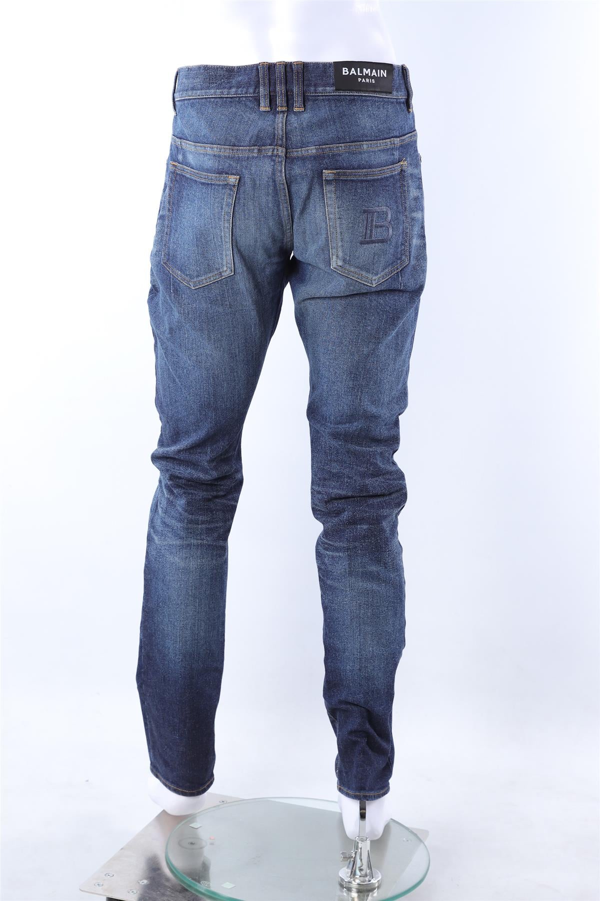 BALMAIN BLUE MEN'S SLIM FIT JEANS UK/US W34