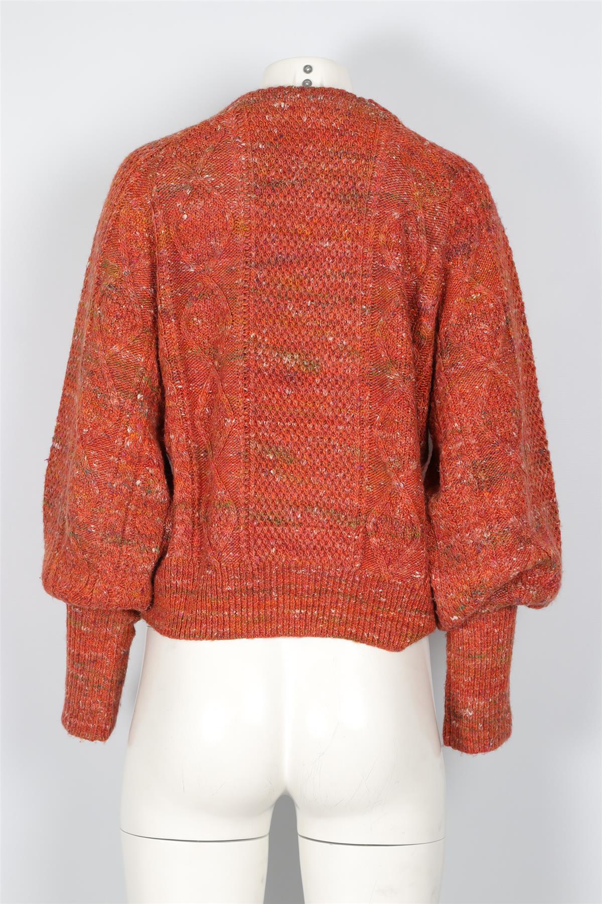 VERONICA BEARD ORANGE WOOL SWEATER MEDIUM