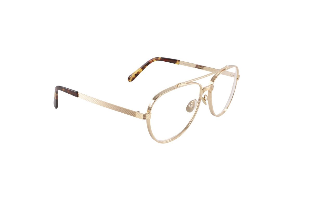 MOSCOT GOLD PILOT STYLE METAL GLASSES