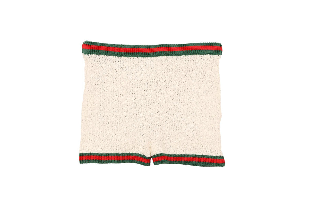 GUCCI IVORY KNIT SHORTS XSMALL
