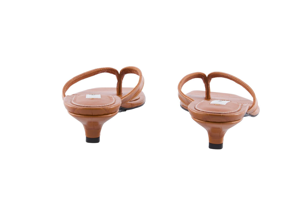 Tan Leather Thong Sanda