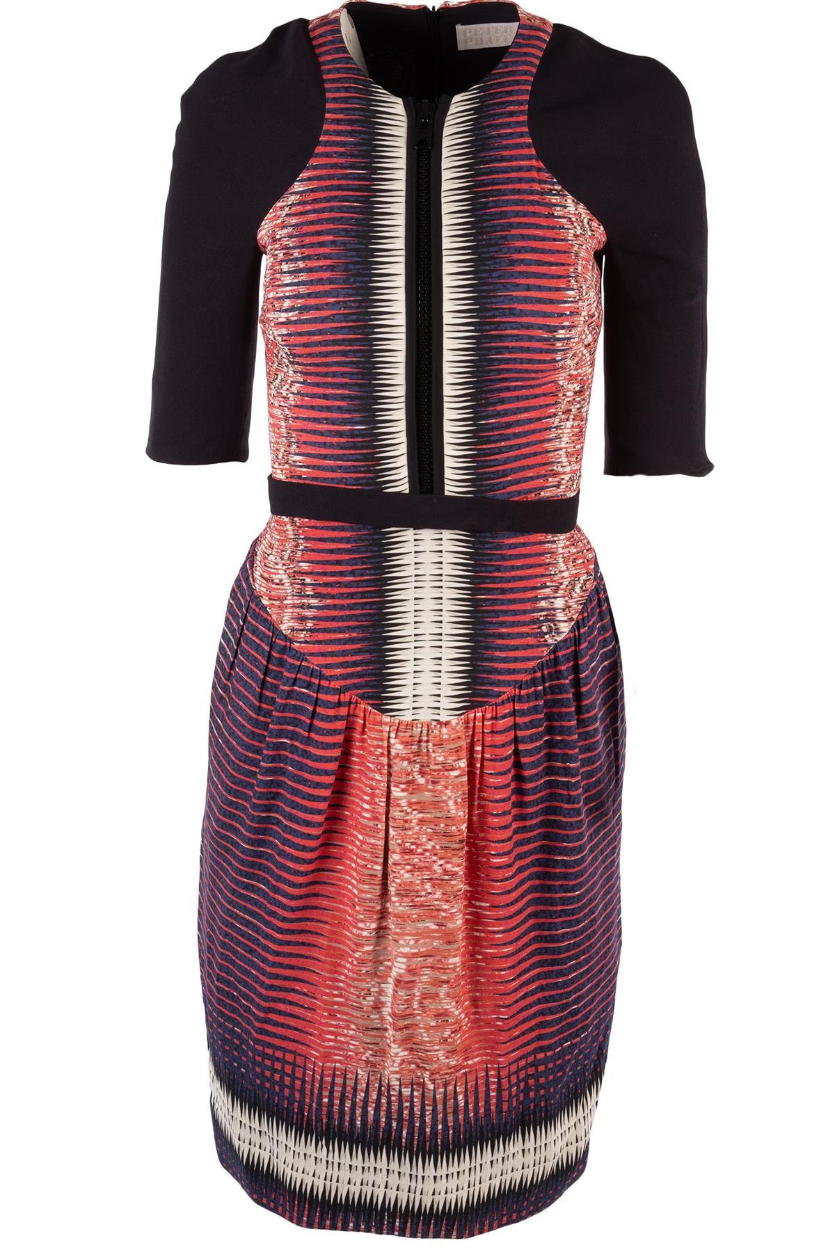 PETER PILOTTO MULTI CREPE MINI DRESS UK 8