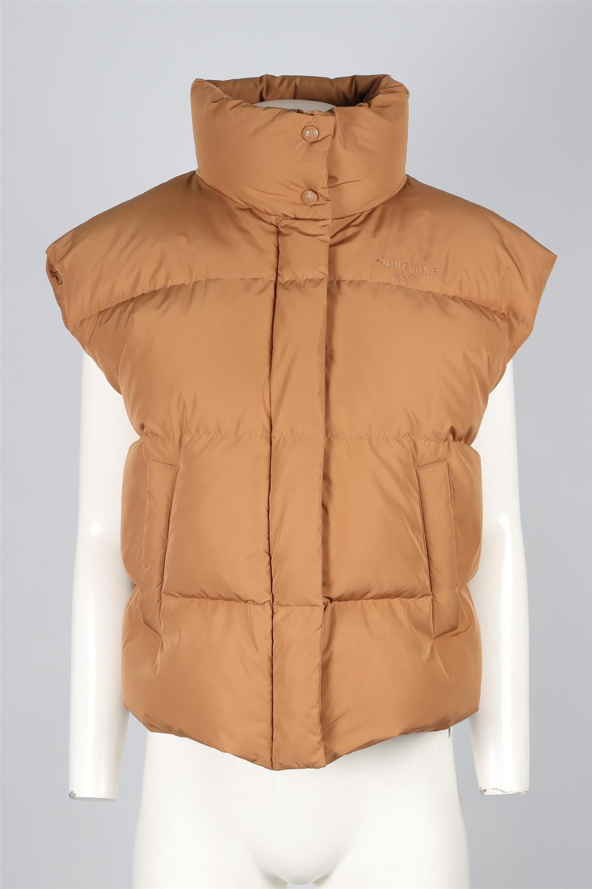 ANINE BING BROWN PADDED DOWN GILET SMALL