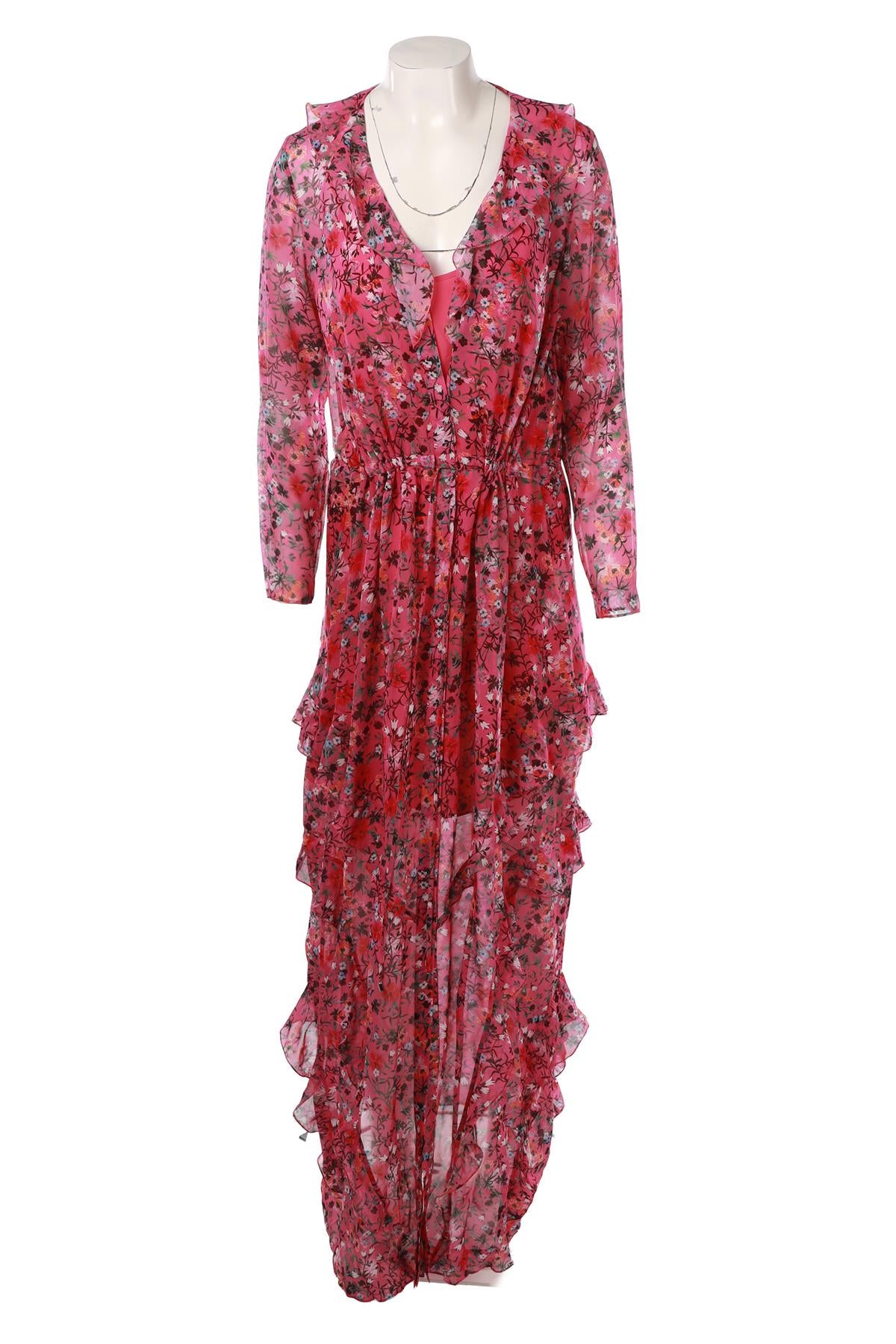 PINK SILK MAXI DRESS