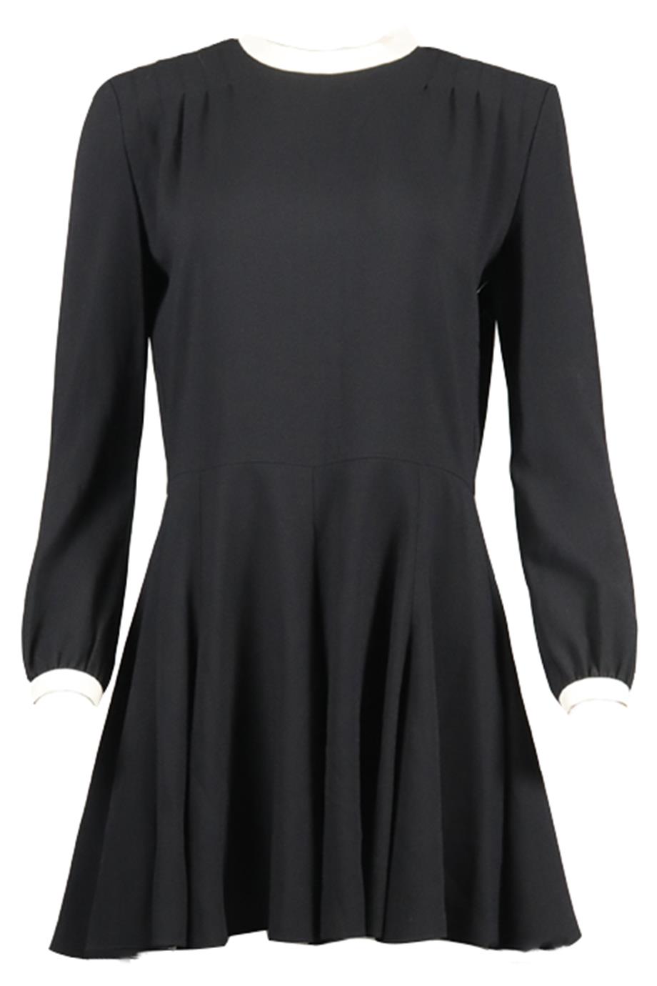 SAINT LAURENT CREPE MINI DRESS FR 38 UK 10