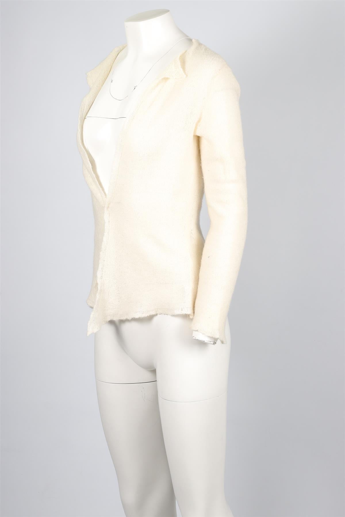 LAINEY KEOGH CREAM CASHMERE CARDIGAN ONE SIZE