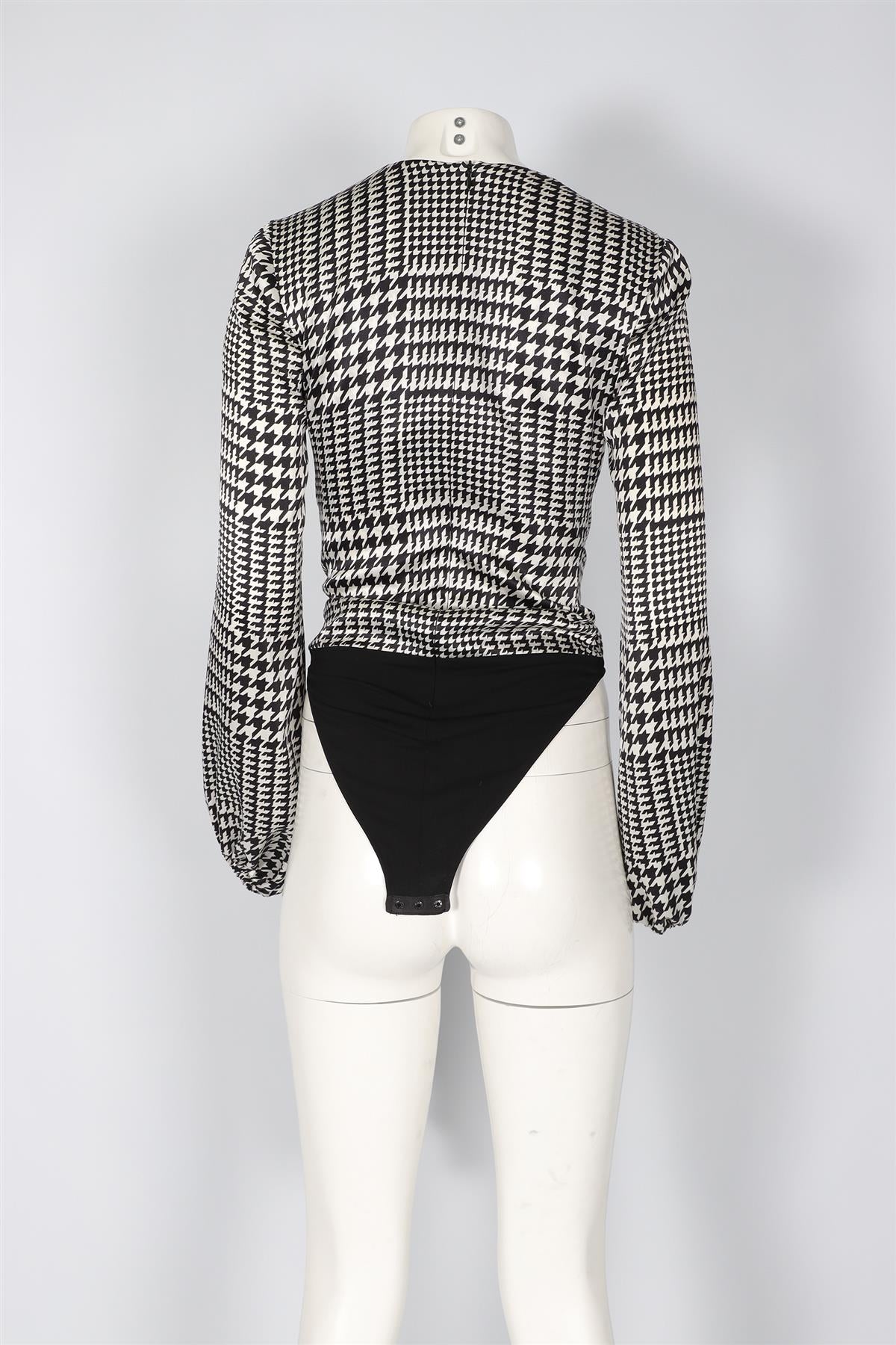 ALEXANDRE VAUTHIER BLACK SILK BODYSUIT FR 38 UK 10