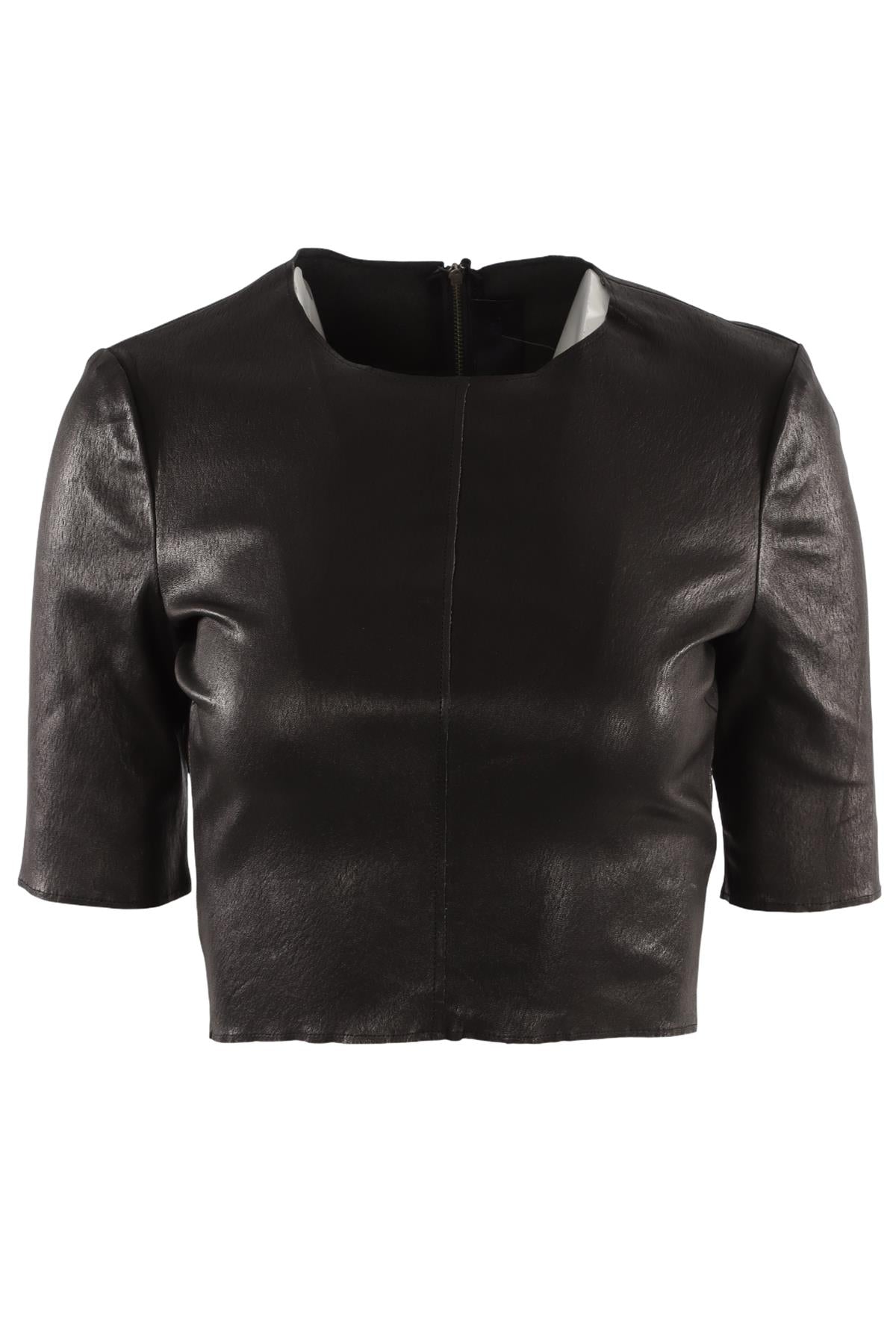 A.L.C. BLACK LEATHER TOP SMALL