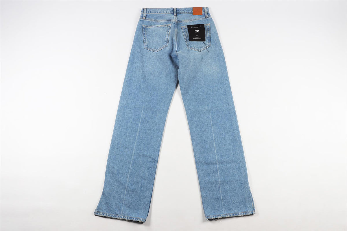 ANINE BING BLUE HIGH RISE STRAIGHT LEG JEANS W26 UK 8